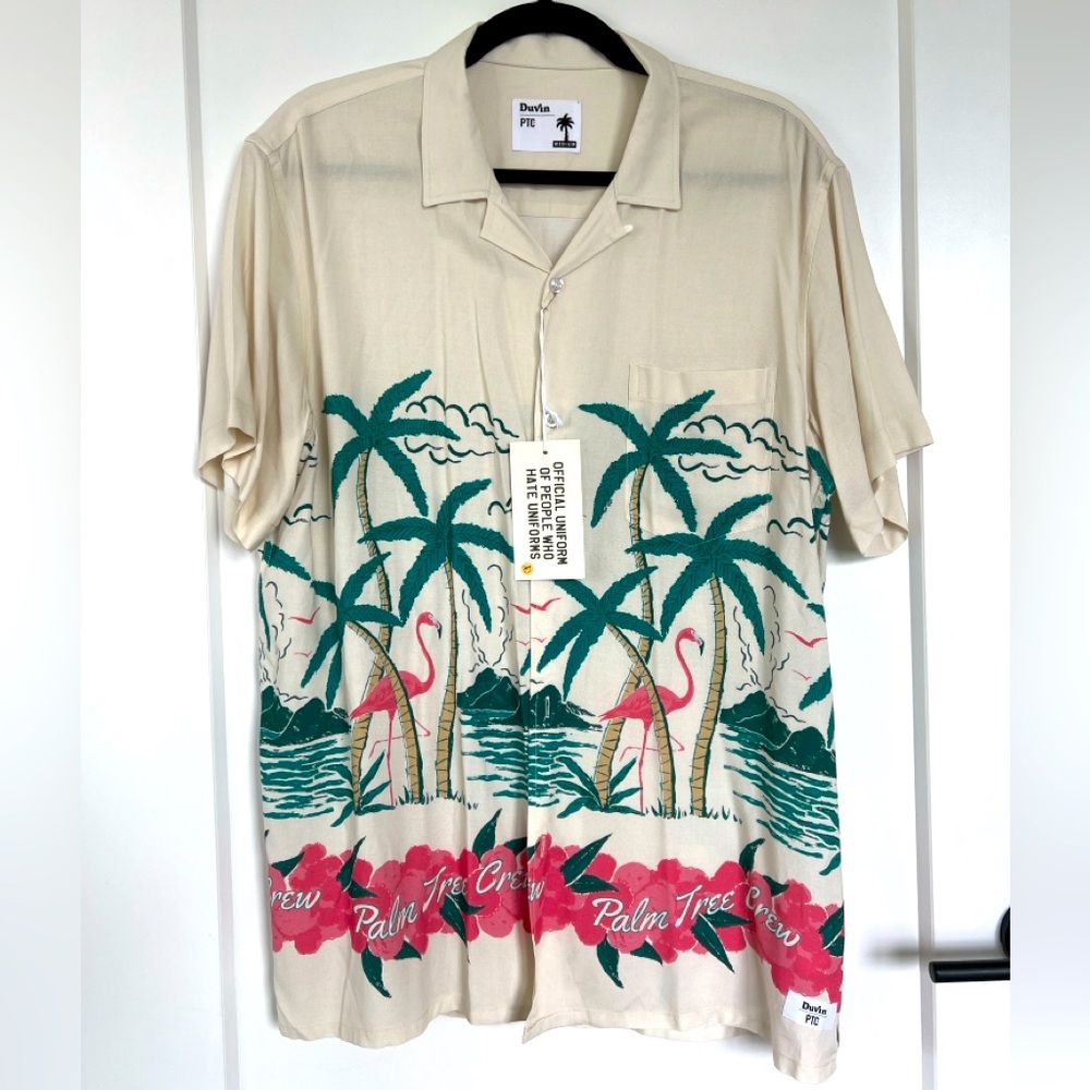 Duvin x Palm Tree Club Button Up cabana shirt (Limited Release) M